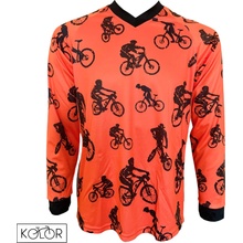 Kolor unisex MTB s dlouhým rukávem ORANGE