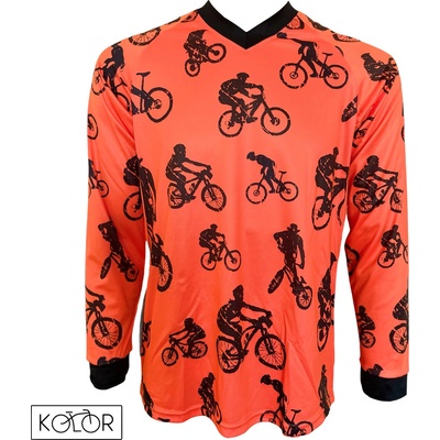 Kolor unisex MTB s dlouhým rukávem ORANGE