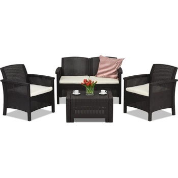 BICA Ратанов комплект Venezia Coffee 4 Bica кафяв (BCVENCOF4BR)