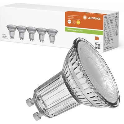 LEDVANCE 5x LED žárovka LED PAR16 GU10 4.3W = 50W 350lm 2700K Teplá Bílá 36°
