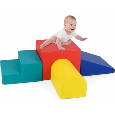 Costway XL penové stavebné bloky 4 ks farebné (umývateľné)