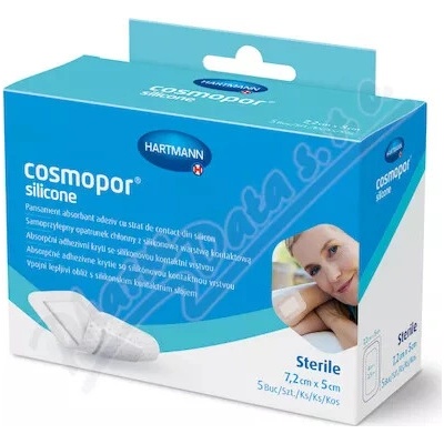 Hartmann Cosmopor Silicone 7.2 x 5 cm 5 ks