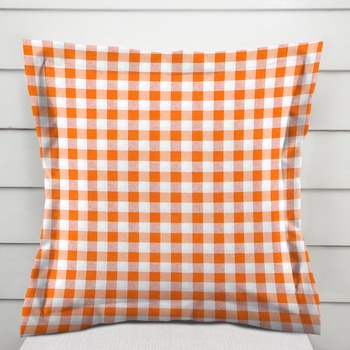 Biante Rebeka RE-005 s lemom oranžovo biela kocka stredná 45 x 45 cm