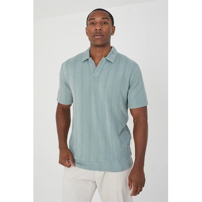 Brave Soul Trophy Neck Polo - Mint Green