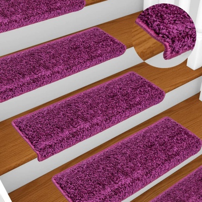 vidaXL Изтривалки за стълби, 10 бр. , 65x21x4 см, лилави, правоъгълни, кант