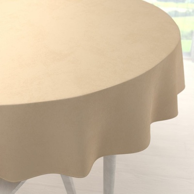 Biante Zamatový okrúhly obrus Velvet Premium SVP-006 Pieskovo béžový Ø 110cm