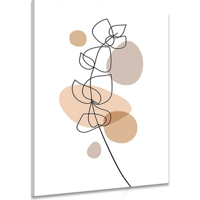 Obraz minimalistický list na bílém pozadí No1 - 40x60