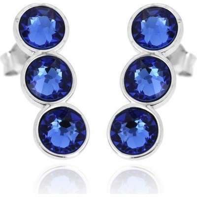 Zlatnictví U Kostela stříbrné náušnice s modrými kamínky 475m