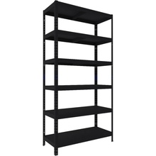 Biedrax Regál 40 x 60 x 270 cm černý 6 polic