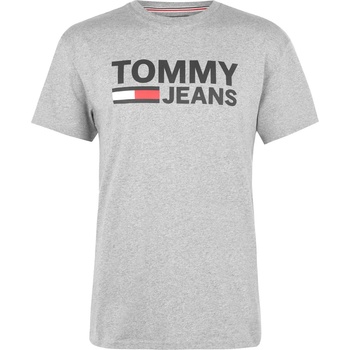 Image 1 of Tommy Jeans Corp Logo Tee - Lt Grey Htr