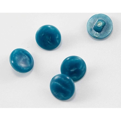 Gombík so spodným prišitím - tyrkysový melír - priemer 1,3 cm
