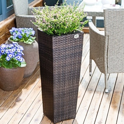 Kvetináč plast béžový Casaria 80 x 30 x 80 cm