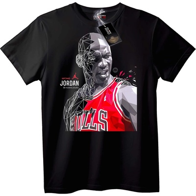 NOONEBRAND Тениска Michael Jordan Bulls Геометрия - 7XL, White