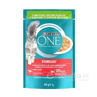PURINA ONE cat Sterilcat mini filetky s morkou a zelenými fazuľkami v šťave 26 x 85 g