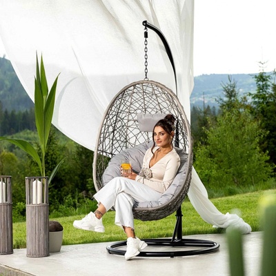 di volio Závěsné křeslo Bacoli šedé – Zbozi.Blesk.cz