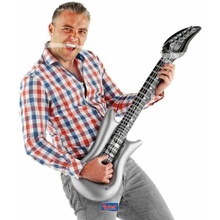 Nafukovacia gitara strieborná 100 cm FOL
