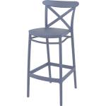 Bogdan Furniture Am Бар стол Крос тъмно сив