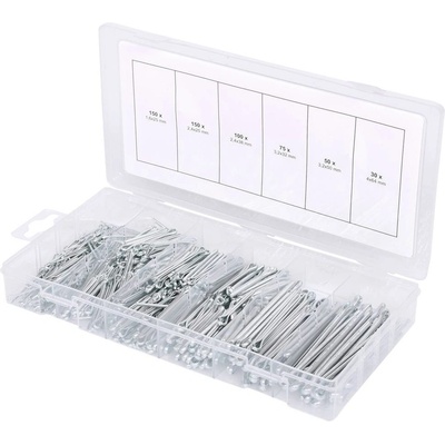 KS Tools Sortiment závlaček, 1,6 x 25,4 mm-4,0 x 63,5 mm, 555 ks 1 ks