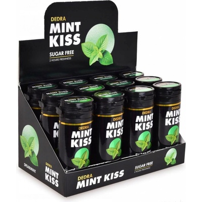 DEDRA MINT KISS mátové pastilky máta zelená 12 x 28 g 336 g