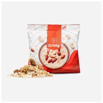 Grizly Ovsená kaša karamel a biela moruša 6 x 60 g