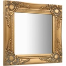 vidaXL Стенно огледало, бароков стил, 40x40 см, златисто (320305)