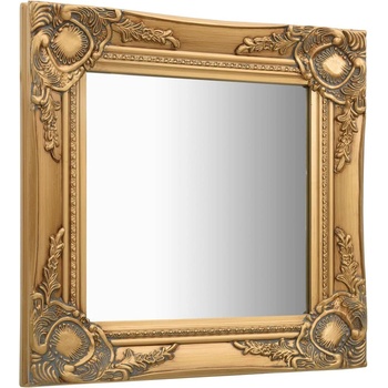 vidaXL Стенно огледало, бароков стил, 40x40 см, златисто (320305)