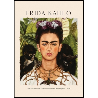 Jen tak z lásky Frida Kahlo - Autoportrét s opicemi 1940 Rozměr plakátu: 30 x 40 cm