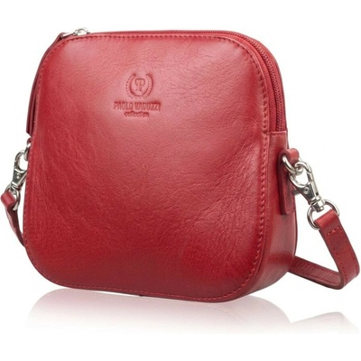 Paolo Peruzzi Červená dámská kožená crossbody kabelka Ansie