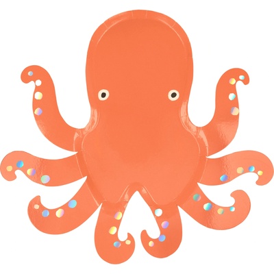 MeriMeri Парти Чинии - Октопод (1 Пакет / 8 Бр. )