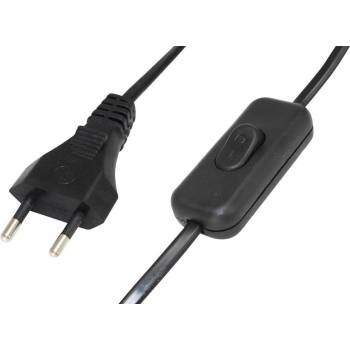 COMMEL Кабел за нощна лампа 2 метра черен с ключе 2, 5А - c0113 (c0113)