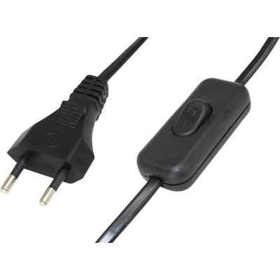 COMMEL Кабел за нощна лампа 2 метра черен с ключе 2, 5А - c0113 (c0113)