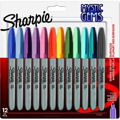 Sharpie Комплект перманентни маркери Sharpie Mystic Gems, F, 12 цвята (31126-А)