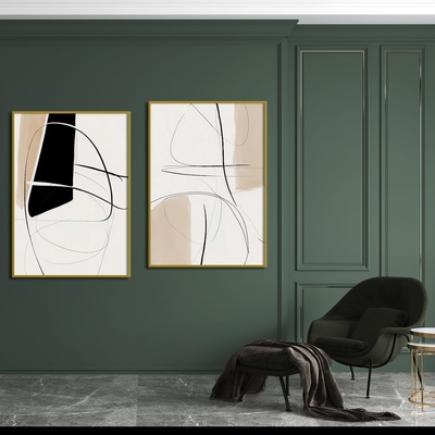 Decono Картини Абстракт в Черно и Бяло