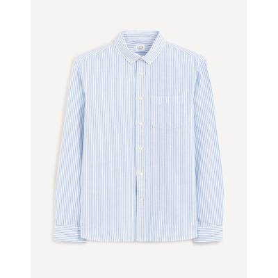Celio Светлосиня мъжка риза на райета с редовна кройка Celio Caoxfordy Celio | Sin | МЪЖЕ | S