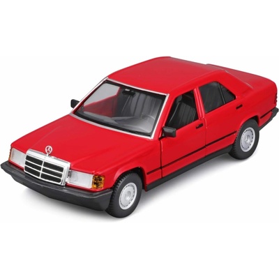Bburago Mercedes Benz 190E 1987 18 21103 ČERVENÁ MODEL AUTA 1:24