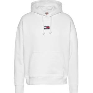 Tommy Hilfiger Суичър Tommy Jeans Badge Hoodie - WHITE YBR
