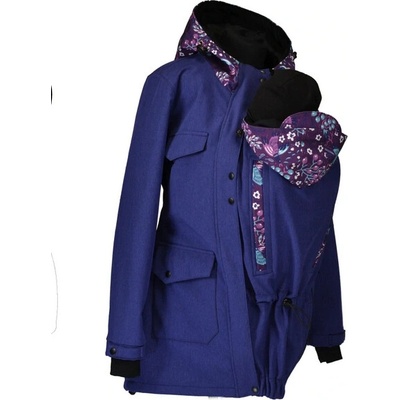 Shara Softshellový kabát s hladícími kapsami ve vsadce přední nošení zima modrofialová/fialové bobule – Zbozi.Blesk.cz