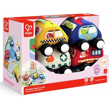 Hape Pull-back Plush Car Set (87-0076)