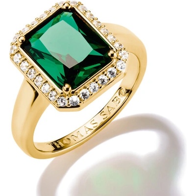 Thomas Sabo prsteň Green Octagon Stone TR2508 971 6