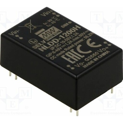 MEAN WELL NLDD-1200H Měnič: DC/DC; Uvst: 10÷56VDC; Uvýst: 6÷46VDC; Ivýst: 1200mA; THT
