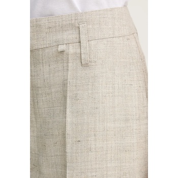 Herskind Панталон с лен Herskind Poppy в бежово с широка каройка, с висока талия 5542188 (5542188)