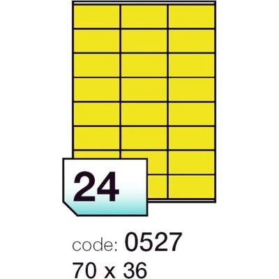 Rayfilm R0121 žluté etikety 70x36mm 100 listů – Zboží Mobilmania