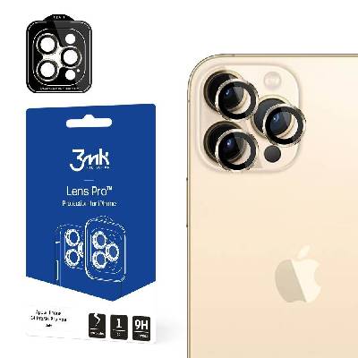 Протектор за камера 3mk Lens Protection Pro за Apple iPhone 14 Pro/14 Pro Max, златист (3mk Lens Protection Pro Gold(3))