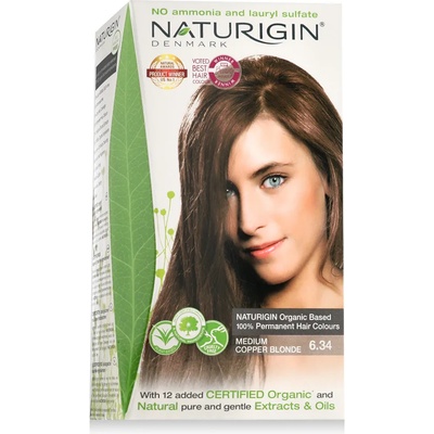 NATURIGIN Permanent Hair Colour Боя за коса 115 ml цвят Medium Copper Blonde 6.34