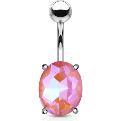 Šperky4U piercing do pupíku ovál WP01322-P