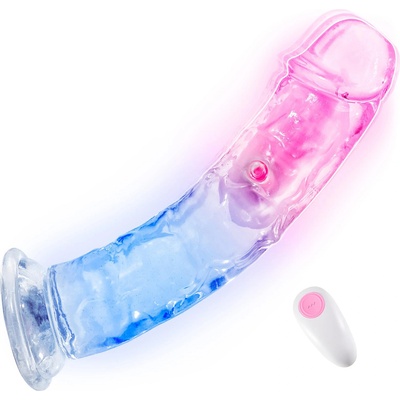 SuperLove LED Vibrating Dildo with Remote Small