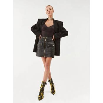 Versace Jeans Couture kožená sukně 75HAEP01 černá