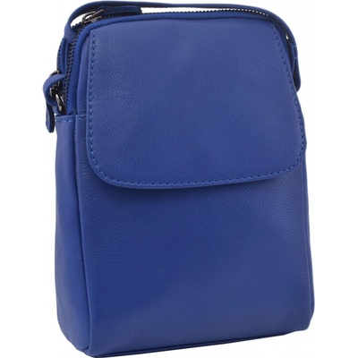 Mercucio dámská kožená crossbody kabelka modrá 250118