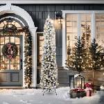 vidaXL С изкуствено коледно дърво с 300 LED светодиода Зелен 210 cm (3395030)