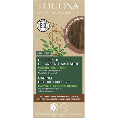 Logona Barva na vlasy prášek POPELAVĚ HNĚDÁ ECO VEGAN 100 g